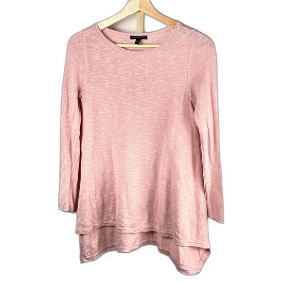 Eileen Fisher 3/4 Sleeve Lightweight Linen/Cotton Sweater Sz PP (2-4 Petite) EUC - Picture 1 of 9